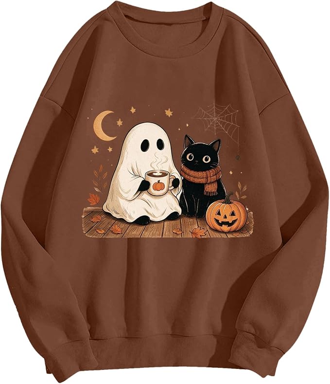 Sudadera Casual de Manga Larga con Estampado para Mujer | Moda Otoño-Invierno